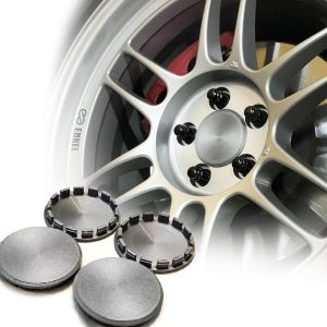 Enkei RPF1 Compatible Blank Center Caps Silver