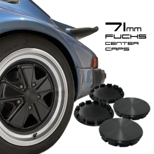 71mm Blank Plastic Center Caps Compatible with Porsche Fuchs Wheels
