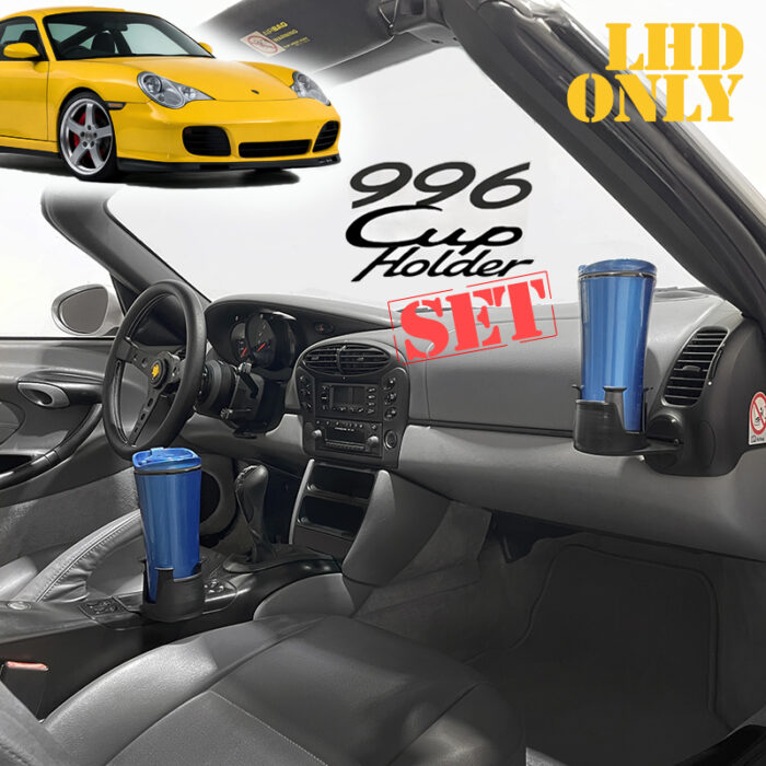 Porsche 986 996 Boxster 911 Carrera Driver and Passenger Side Cup Holder Set Ashtray Delete Cubby Insert